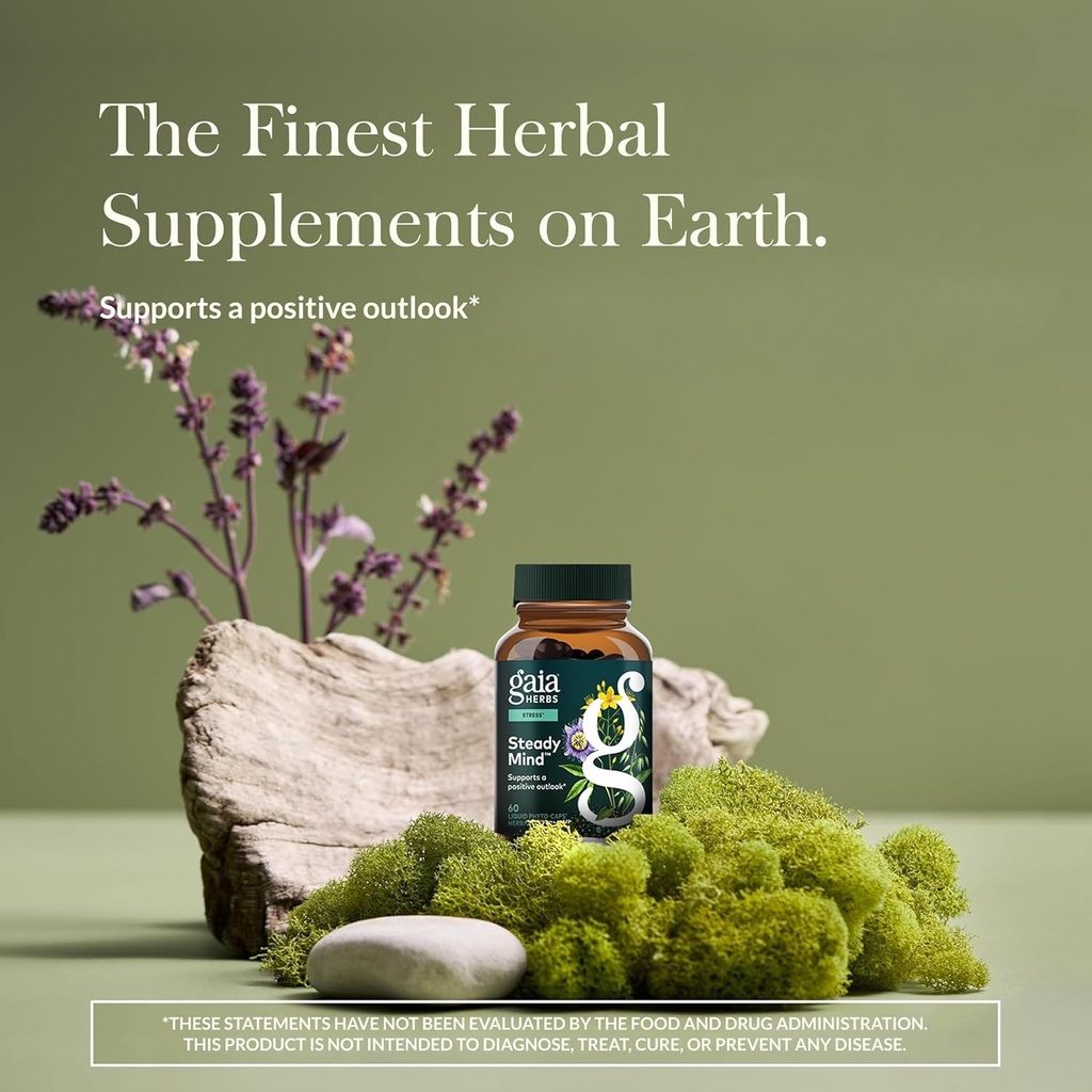 Gaia Herbs Emotional Balance - Stress Support Supplement to Help The Body Cope with Stress - with St. John’s Wort, Passionflower, Vervain, and Oats - 60 Vegan Liquid Phyto-Capsules (20-Day Supply) 3