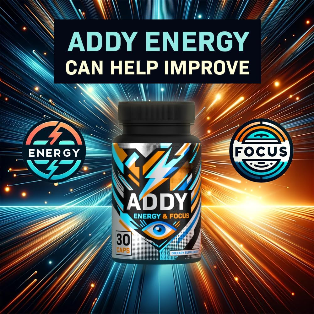 Addy Energy - Focus & Energy Supplement - Brain Booster - Adderall Alternative - Focus, Increase Productivity - Clean Energy - Sharp Focus - 30 Day Supply 3