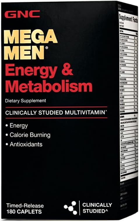 GNC Mega Men Energy & Metabolism Multivitamin | Increased Energy and Calorie Burning | 180 Count 2