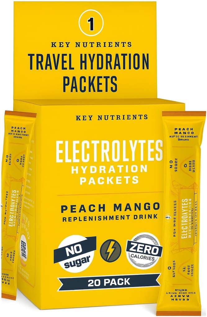 KEY NUTRIENTS Multivitamin Electrolytes Powder No Sugar - 5 Delicious Flavors Electrolyte Powder - Endurance & Energy Supplement - Hydration Powder - No Calories - 10 Servings - Made in USA 5