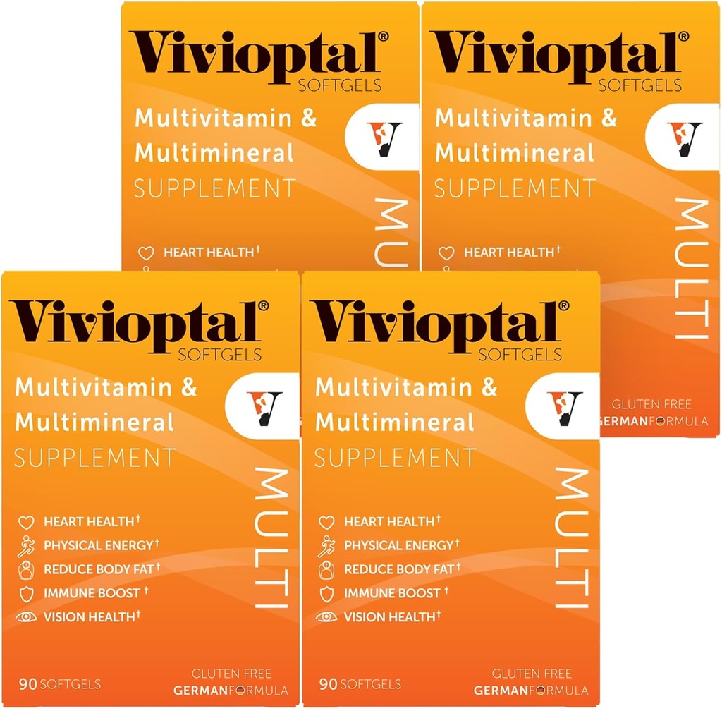 Vivioptal Multi, 90 Softgels (1 Year Supply), Multivitamin & Multimineral, Gluten Free, German Formula 2