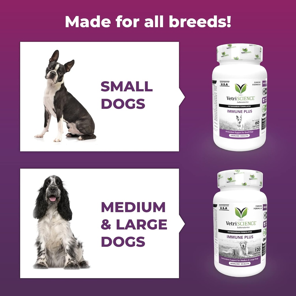 VetriScience Immunity Health Easy-Open Capsules, Immune Plus Supplement for Small Breed Dogs, Cell Advance Immune and Allergy Support with Antioxidants, Hypoallergenic Formula, 120 Count 6