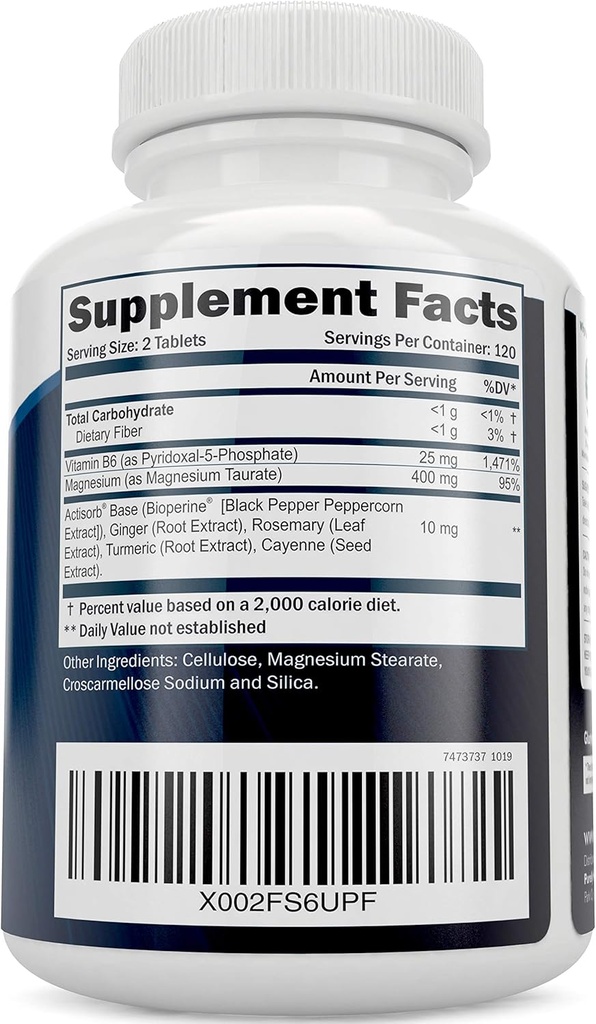 Magnesium Taurate 400mg + Magnesium Glycinate 400mg - High Absorption & Highly Bioavailable - Vegan Bundle - 270 + 270 Tablets 3