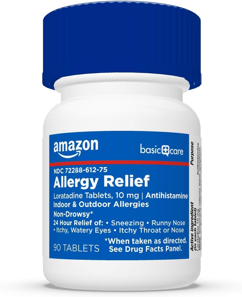 Basic Care Allergy Relief Loratadine Tablets 10 mg, 90 Count (Packaging may vary) 5