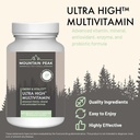 Mountain Peak Nutritionals Ultra High Multivitamin for Men & Women - with Vitamins A, B12, B6, C, D, E, Magnesium, Zinc, Folic Acid, Digestive Enzymes & Probiotics (180 Vegetarian Capsules) 3
