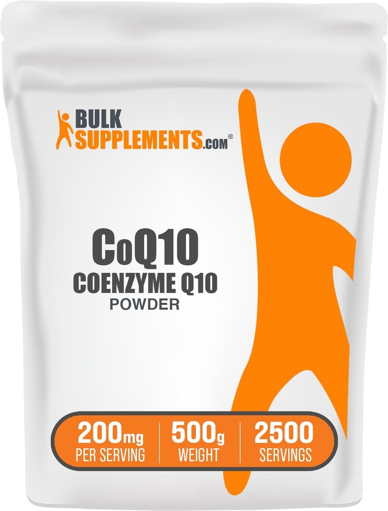 BulkSupplements.com Coenzyme Q10 Powder - Coenzyme Q10 200mg Supplement, Nutritional Supplement - Gluten Free, 200mg per Serving, 1kg (2.2 lbs) (Pack of 1) 5