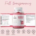 Mother Nutrient Cranberry Gummies Supplement for Women & Kids- Urinary Tract Health- Less Tart & 90% Less Sweet, Gluten-Free, Non-GMO, Vegan - Pure Cranberry Extract 1000mg - 100 Count. 6