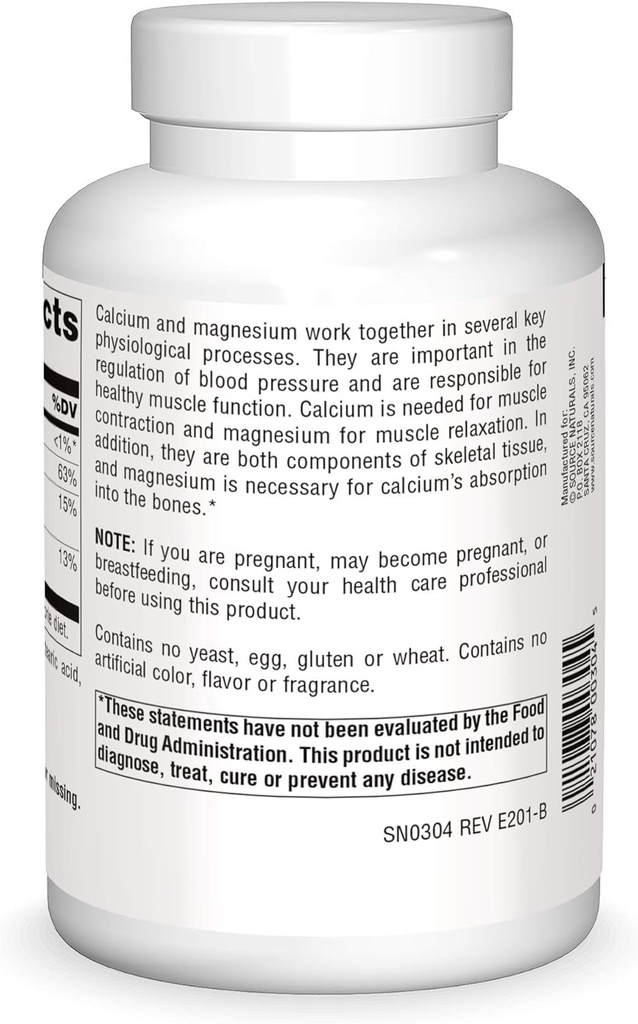 Source Naturals Calcium & Magnesium, Amino Acid Complex with Vitamin D-3, 300 MG - 250 Tablets 3