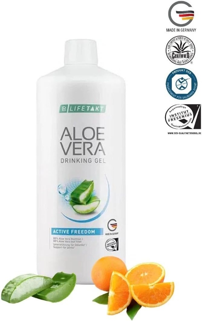 LR Lifetakt Aloe Vera Drinking Gel Active Freedom Health Care Women Men Drink Every Day Natural Treatment Set of 3-1000 ml./33.3 fl.oz 4