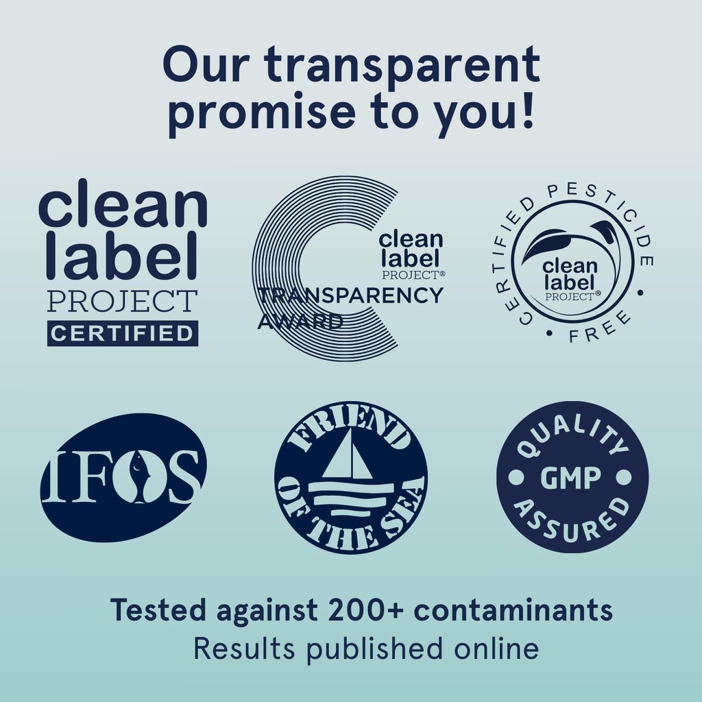 Puori Omega 3 Fish Oil Supplement - Ultra Pure & Burpless Wild Caught Fish Oil with 2000mg Omega 3 Fatty Acids,1250mg EPA & 500mg DHA Supports Heart, Brain & Eye Health - IFOS Certified - 240 Softgels 3