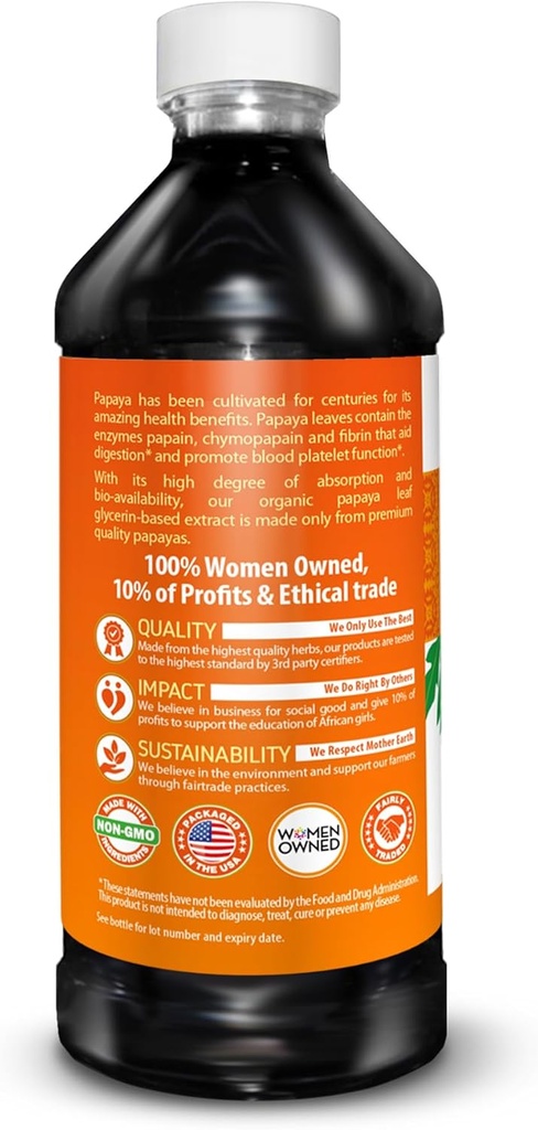 Papaya Leaf Extract for Platelets & Papaya Enzyme Bundle – 10X Digestive Capsules & 15X Liquid Platelet Support – Immune, Gut, and Digestive Health 6