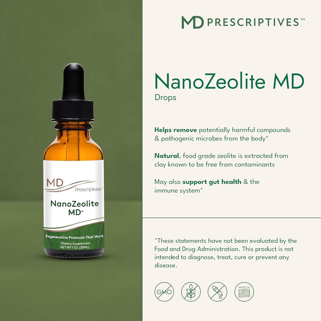 MD Prescriptives - NanoZeolite MD - Soluble Zeolite Solution - 60 Servings - 1 fl oz 4