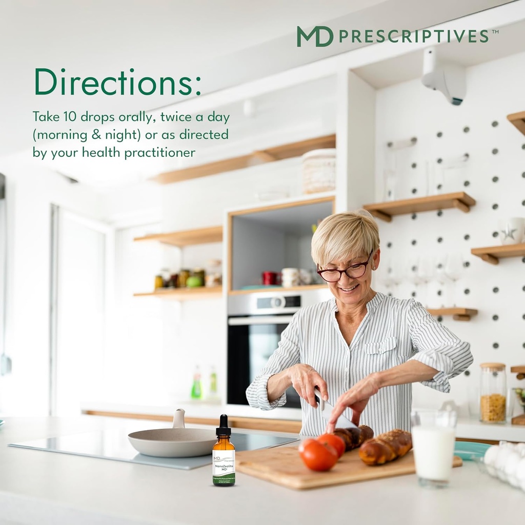 MD Prescriptives - NanoZeolite MD - Soluble Zeolite Solution - 60 Servings - 1 fl oz 5