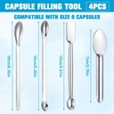 Timgle 2000 Count Empty Capsules with Lab Spoon Filling Kit Clear Fillable Empty Container DIY Vegetable Capsule Filling for Making Your Own Supplements 4