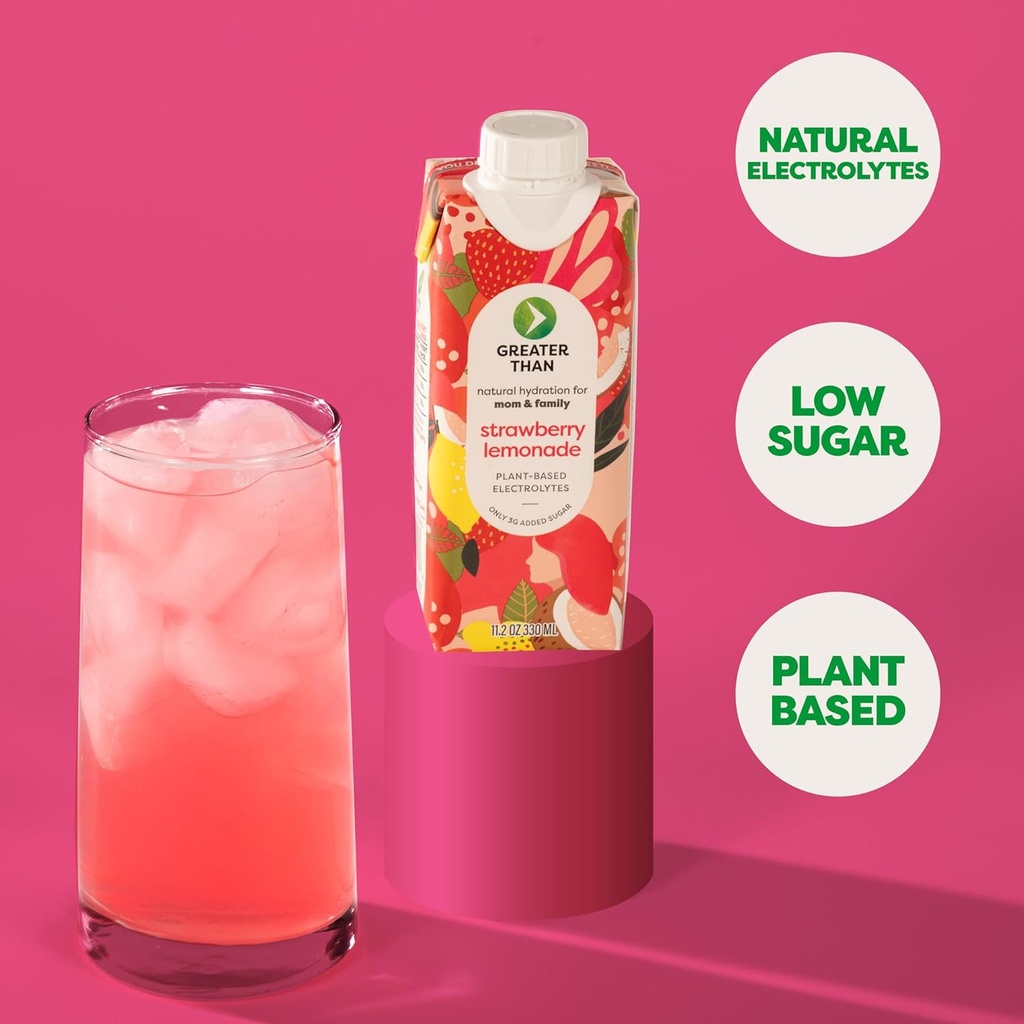 Greater Than Nutrient Hydration Beverage, Electrolyte Drink for Gut Health & Energy with Coconut Water, Vitamins, Gluten Free, Plant Based, Low Sugar, 8 Flavor Variety Pack 4