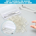 Timgle 2000 Count Empty Capsules with Lab Spoon Filling Kit Clear Fillable Empty Container DIY Vegetable Capsule Filling for Making Your Own Supplements 5
