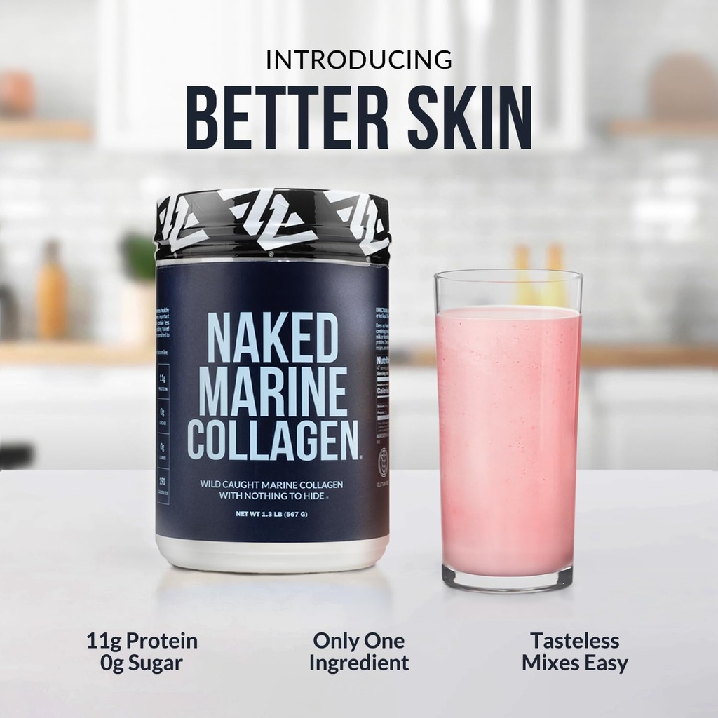 NAKED Marine Collagen Peptides Protein Powder - Unflavored - from Wild Caught Cod - Paleo Friendly, Non-GMO, Soy-Free, Gluten-Free - 47 Servings 4