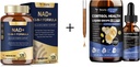 Totaria NAD Supplement for Women Men 120 Capsules 15-IN-1Cortisol Liquid Drops 2 FL.OZ 2