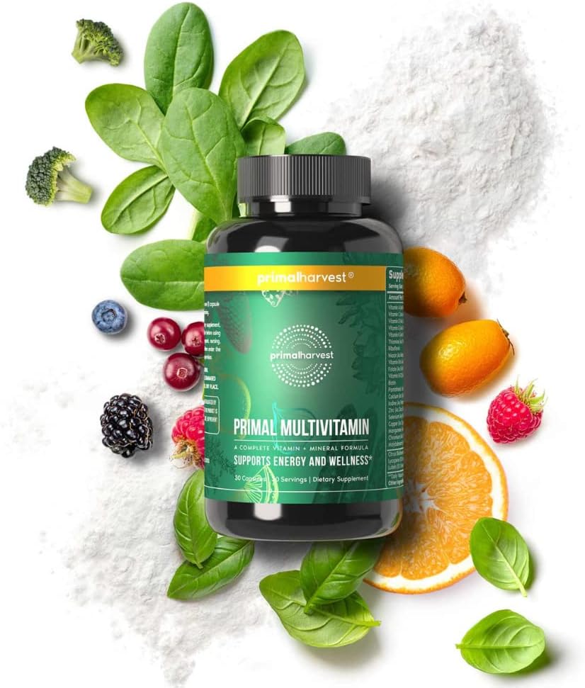 Primal Harvest Multivitamin & Hydration Powder Supplements for Men, Bundle 3