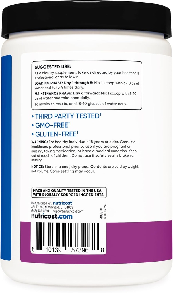 Nutricost Creatine Monohydrate Powder (Grape, 500 Gram) - Micronized Creatine Supplement - Vegan, Non-GMO, Gluten Free 5