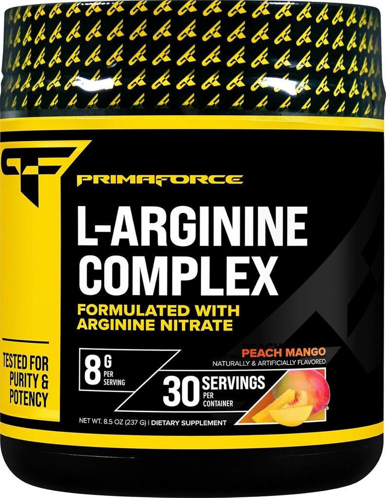Primaforce L-Arginine Complex Powder (30 Servings Per Bottle | Peach Mango) Powerful Protein Building Supplement for Maximum Gains 2