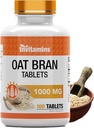 tnvitamins Oat Bran Tablets | 100 Tablets x 1,000 MG per Tablet | Oat Fiber Tablets | Soluble & Dietary Fiber Supplement | Supports Digestive Health * | High Potency Formula 2