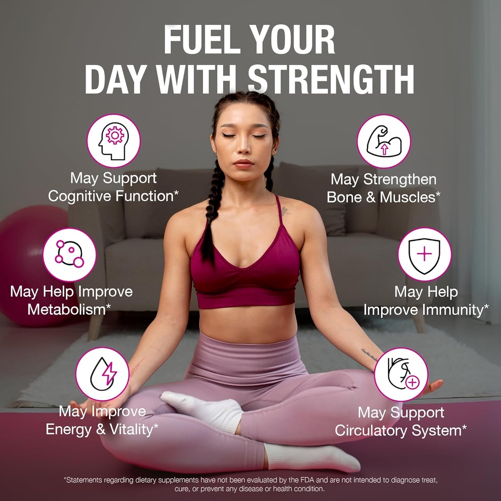 Pure By Nature One-Daily Multivitamin for Women, Immune Support Supplement with Non-GMO Ingredient, Vitamin & Minerals for Energy, 60 Veggie Capsules 5