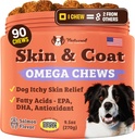 Natural Dog Company Skin & Coat Supplement for Dogs – Omega 3 Salmon Oil, Biotin & Vitamin E Support Shiny Coat, Healthy Skin & Normal Shedding, Promotes Comfort from Occasional Itch, 90 Count 2