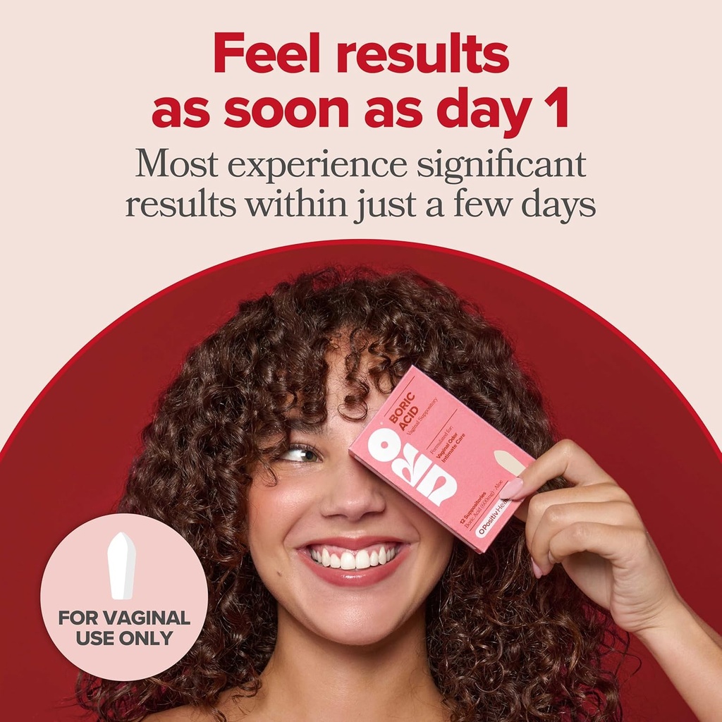 O Positiv URO Vaginal Probiotic and URO Boric Acid Vaginal Suppository Bundle 6