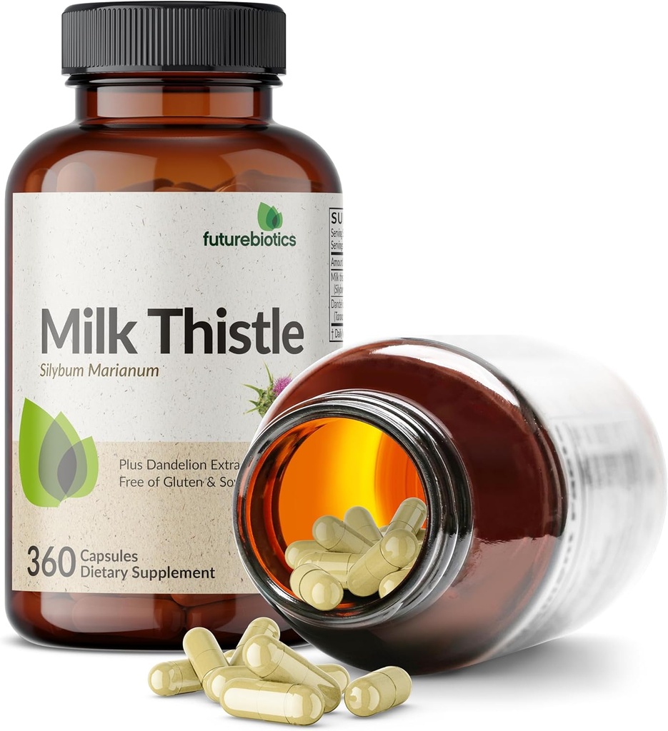 Futurebiotics Milk Thistle Silymarin Marianum & Dandelion Root Liver Health Support, Antioxidant Support, Detox, 360 Capsules 5