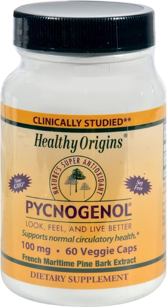 HEALTHY ORIGINS PYCNOGENOL VEG CAPS,100MG, 60 CAP 2