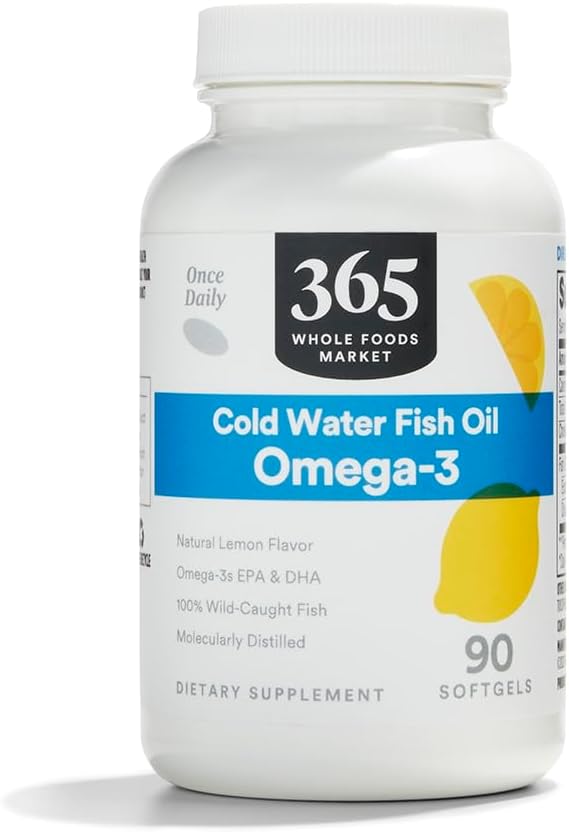 365 by Whole Foods Market, Lemon Omega-3 Softgels, 90 CT 2