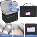 Medicine Storage Bag,Double Layers Pill Bottle Organizer Bag Empty with Lockable Zipper&Adjustable Divider,Medication Travel Carrying Bag for Pills,Vitamins,Medical Supplies 6