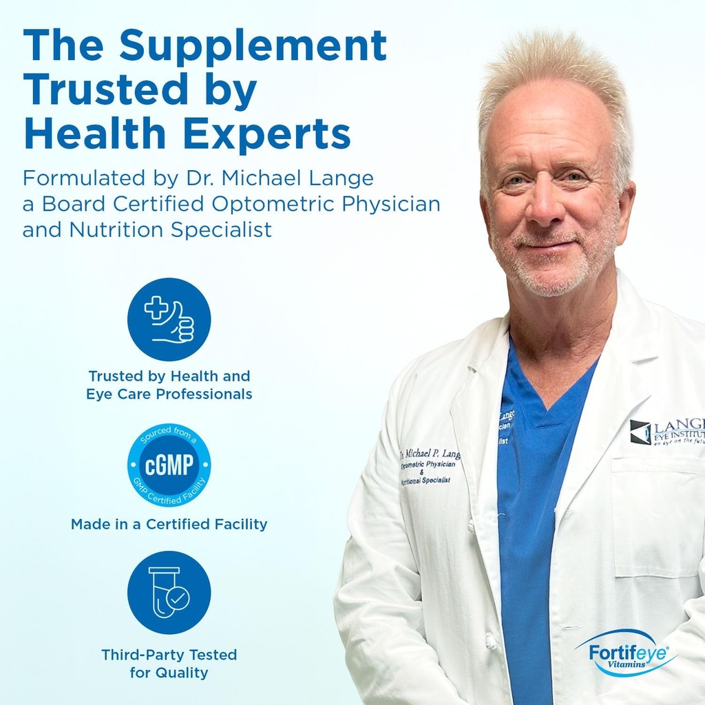 Fortifeye Focus Eye Care Supplement 90 Softgel Capsules - Triple Carotenoid Including Astaxanthin, Lutein, and Zeaxanthin Supplements, Eye Vitamins, Supports Eyes Fatigue and Blue Light Protection 6