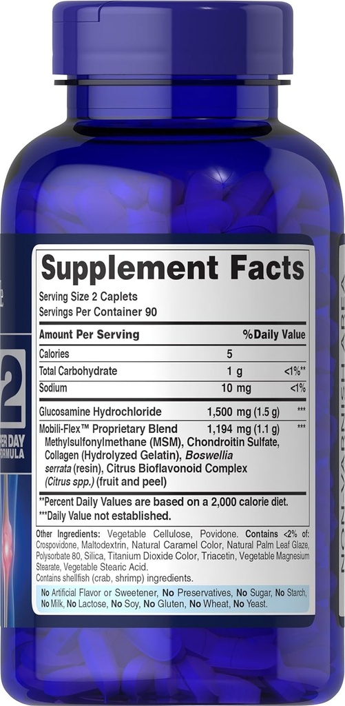 Puritan's Pride Glucosamine Chondroitin MSM Tablets, 2 Per Day Formula 4