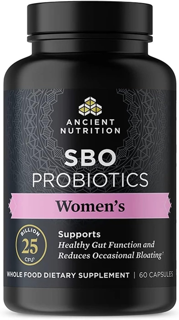 Ancient Nutrition Probiotics for Women, SBO Probiotics Women's 60ct, Digestive and Immune Support, Bloating Relief for Women, Gluten Free, Superfoods Blend, 25 Billion CFUs* 2