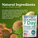 Atlantic Naturals Sea Moss 7-Day Colon & Gut Purification - Golden Flax Seeds, Psyllium Husk, Senna Powder, for Women & Men - Pineapple Flavor Drink Mix (14 oz) 5