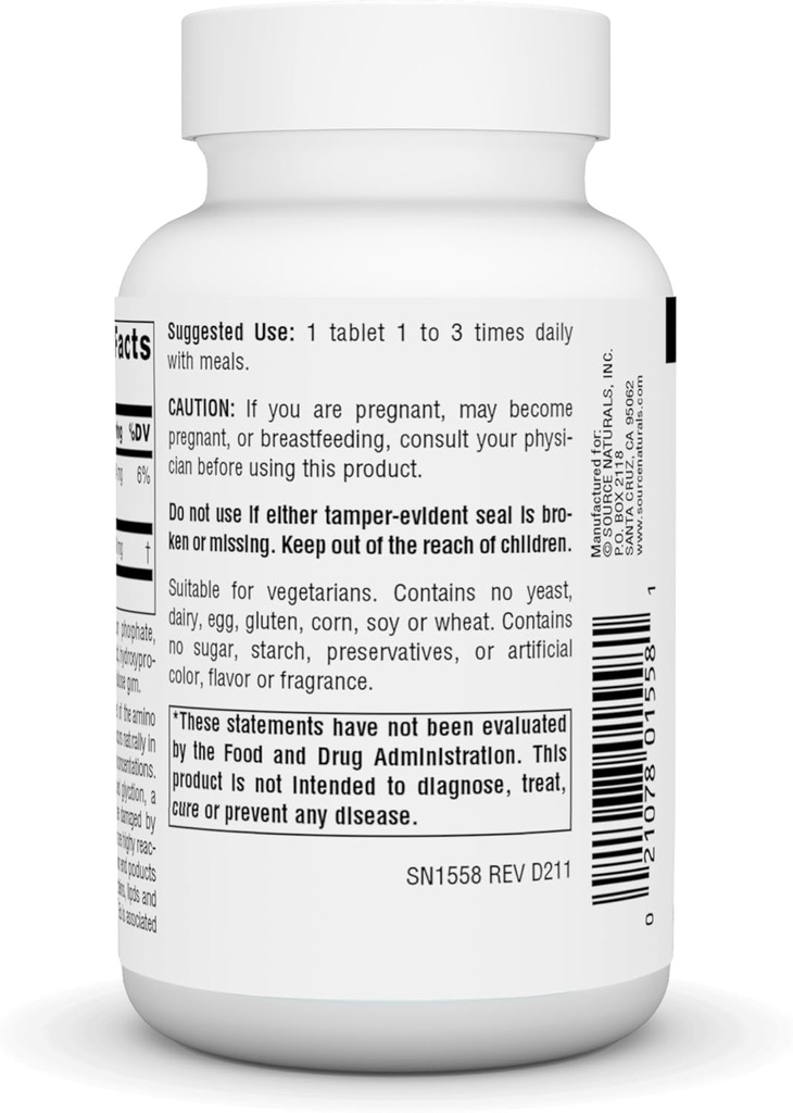 Source Naturals L-Carnosine 500mg - 60 Tablets 4