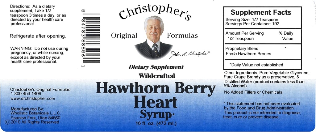 Christopher's Original Formulas Hawthorn Berry Heart Syrup - 16 fl oz | Natural Herbal Blend for General Wellness 5