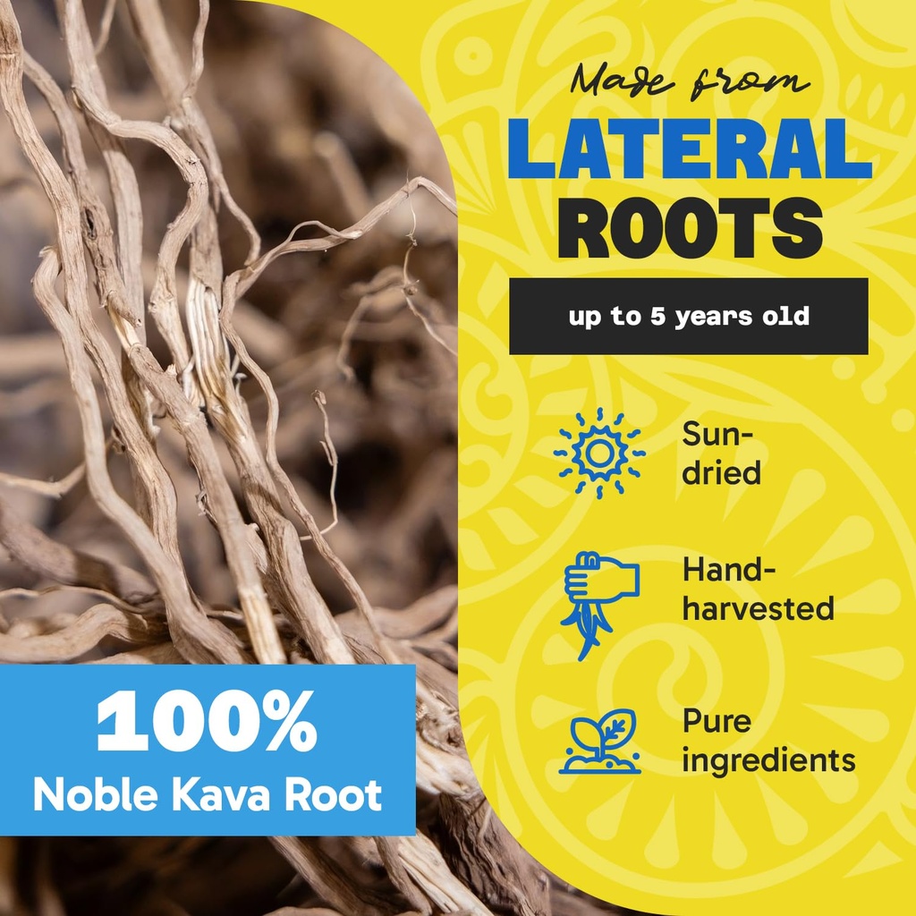 Fiji Vanua Kava Premium Loloma Waka Kava Root Powder, Made From Noble Root Powder With Sun-dried Lateral Roots, Medium Grind for Easy Prep, Kava for Smooth & Delicious Taste, 1 lb 4