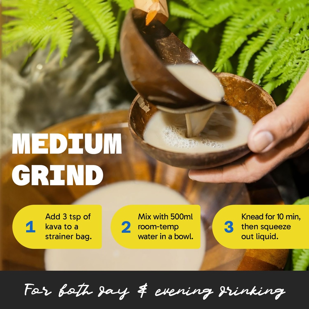 Fiji Vanua Kava Premium Loloma Waka Kava Root Powder, Made From Noble Root Powder With Sun-dried Lateral Roots, Medium Grind for Easy Prep, Kava for Smooth & Delicious Taste, 1 lb 5