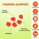 Tanning Gummies Supplement for Adults: Daily Tanning Gummies with Astaxanthin, Collegen, Lycopene, zinc (Citrate), Vitamin for Tanning Supplement Skin Health & Glow Reduce Sun Sensitivity 5