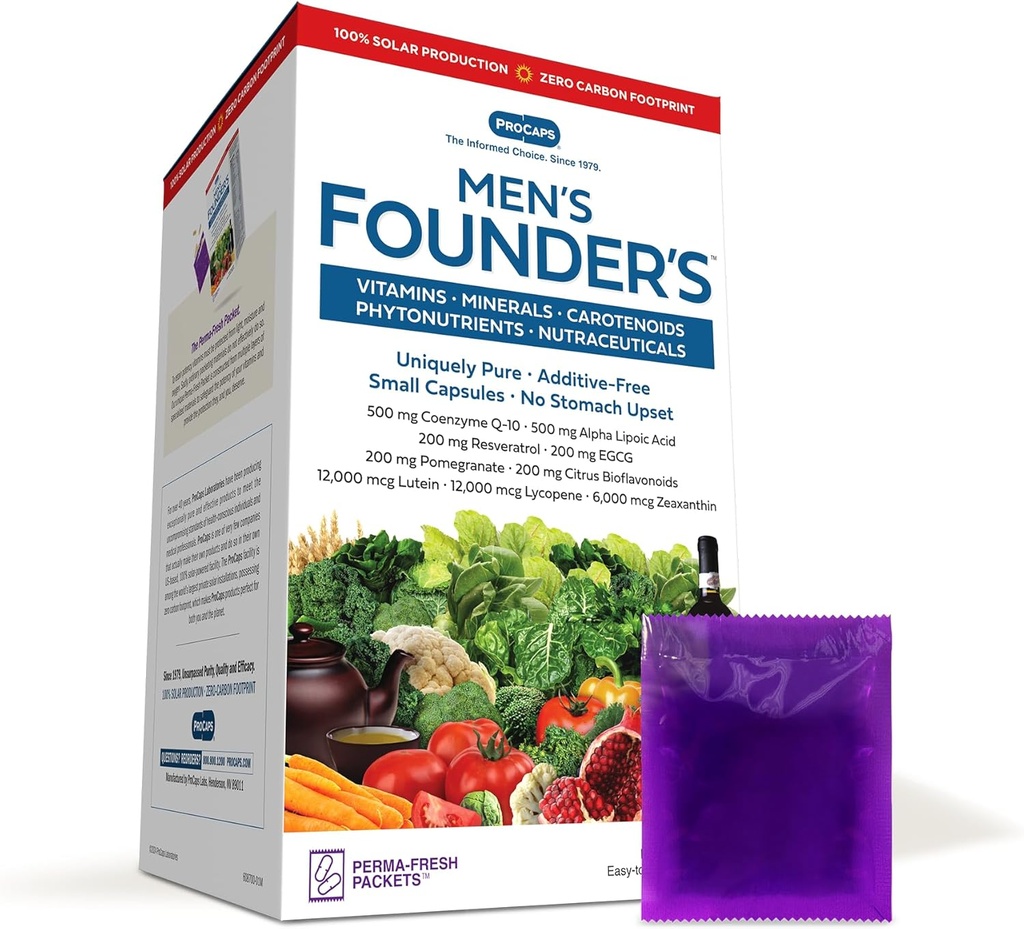 ANDREW LESSMAN Multivitamin-Men's Founders 30 Packets - More Than 40 Nutrients Plus High Potencies of All Essential Vitamins, Minerals, Phytonutrients, Carotenoids. Easy-to-Swallow. No Additives 2