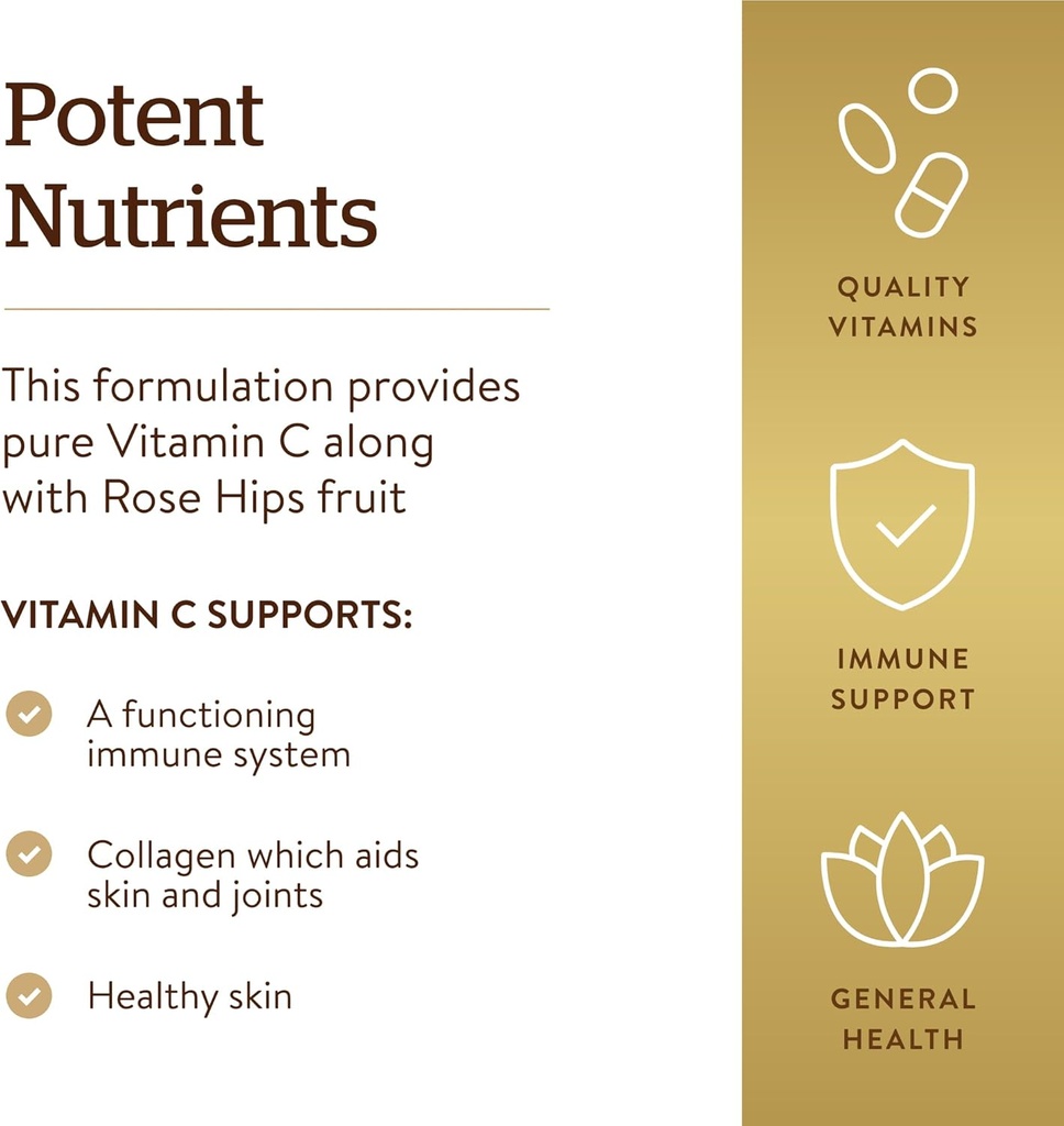 Solgar Vitamin C 1500 mg with Rose Hips, 180 Tablets - Antioxidant & Immune Support - Overall Health - Supports Healthy Skin & Joints - Non GMO, Vegan, Gluten Free, Dairy Free, Kosher - 180 Servings 5