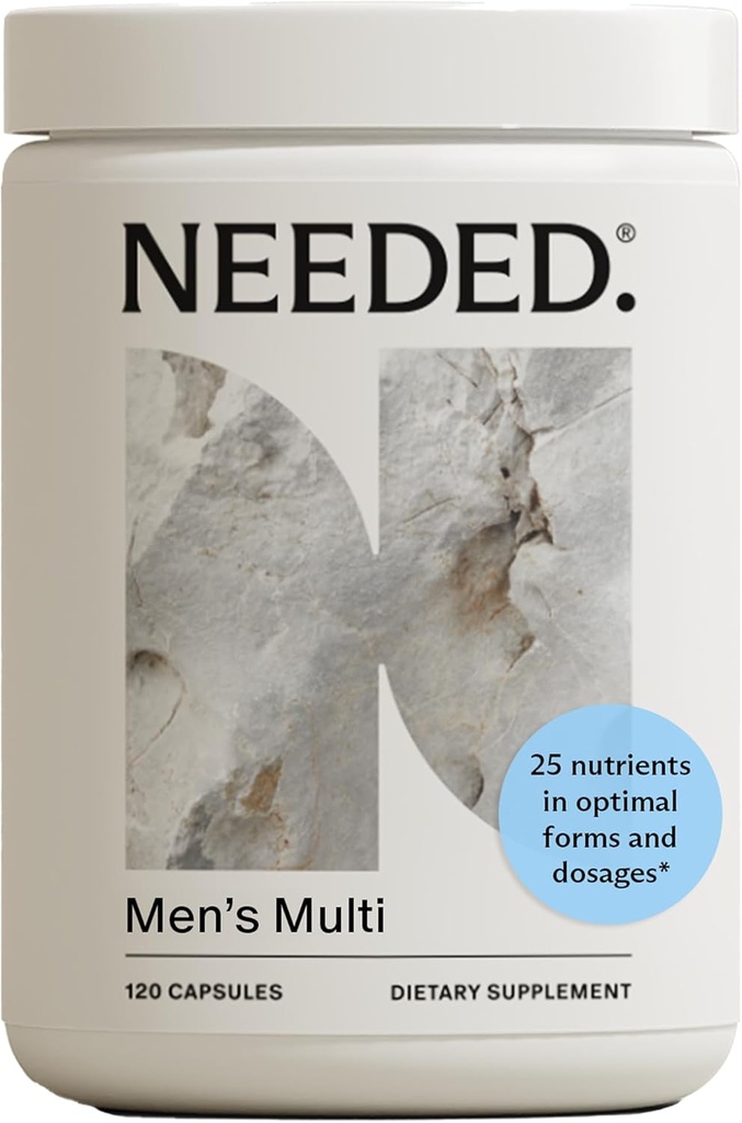 Needed. Multivitamin for Men - 25 Optimal Nutrients for Fertility & Men's Health - Mens Multivitamin with Vitamin D3 2000IU, B12 Vitamins, 200 MCG Selenium - Men's Fertility Supplement, 30 Day Supply 2