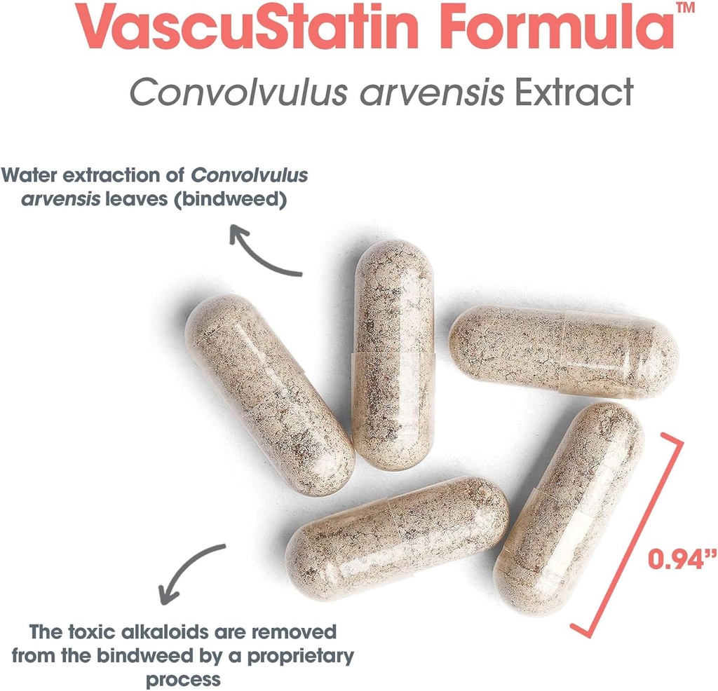 Allergy Research Group VascuStatin Formula Dietary Supplement - Convolvulus arvensis Extract, Healthy Vascularization Function, Phagocytic Activity, Lymphocyte Production - 120 Count 6