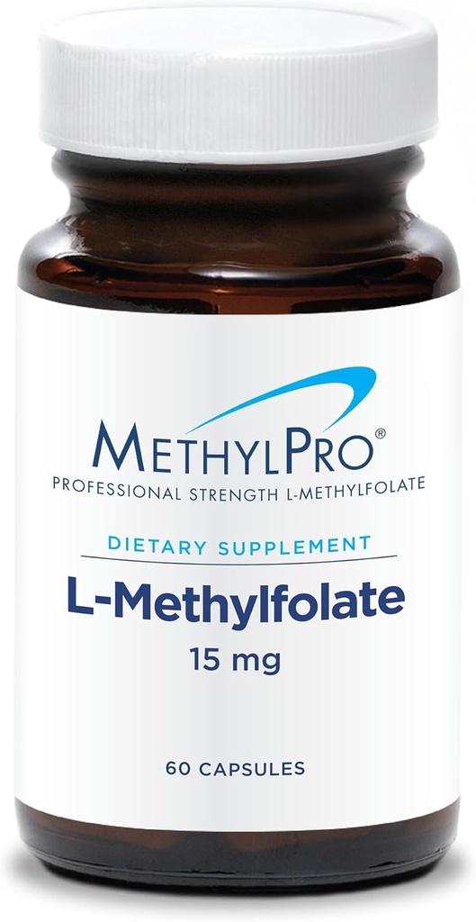 MethylPro L-Methylfolate 15 mg - L Methyl Folate, Methylfolate Supplement for Women & Men, Methylated Vitamin B9 (5-MTHF) for Brain Health, Focus, and Calm - 60 Capsules (Pack of 1) 2