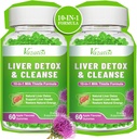 Liver Cleanse Detox Repair Gummies, Milk Thistle Gummies with Artichoke, Dandelion for Liver Support, Vegan & Non-GMO, Gelatin-Free, Apple Flavor 120ct 2