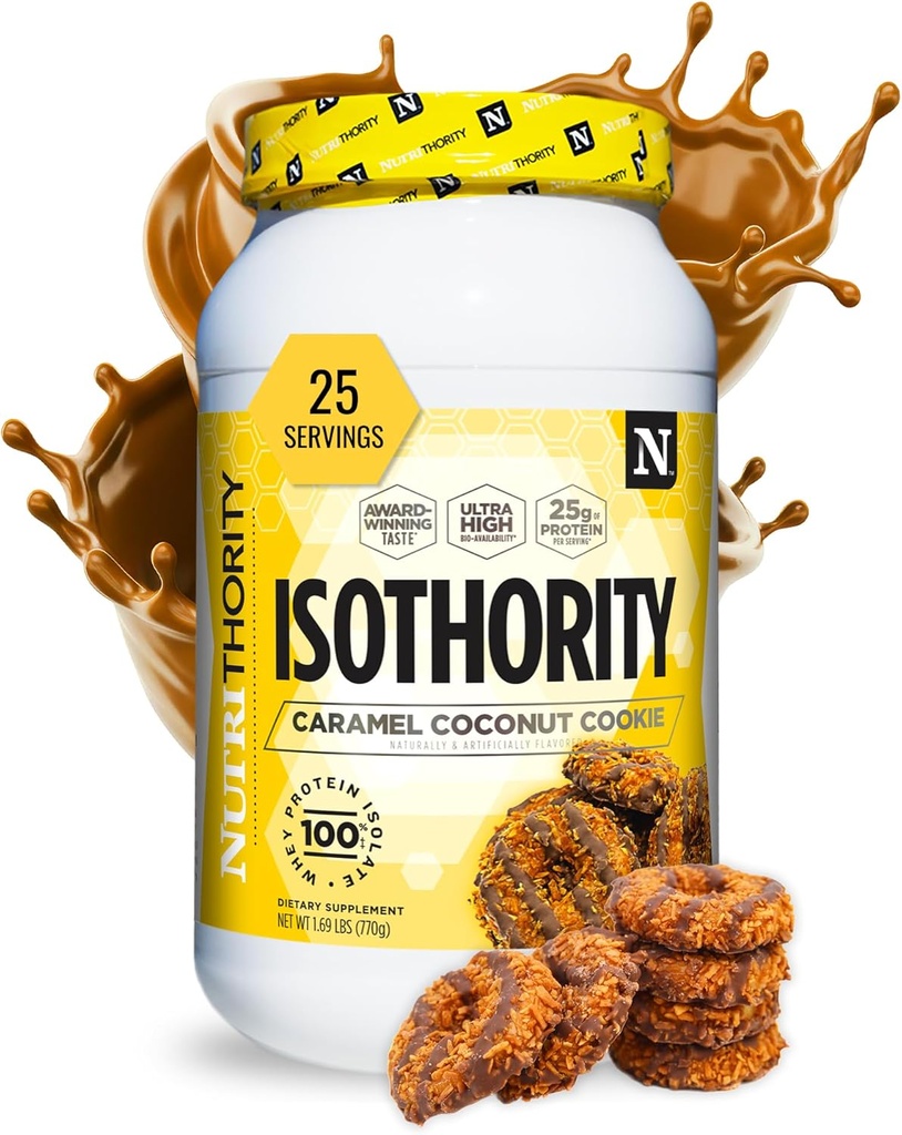 Nutrithority Isothority Whey Protein Isolate, Churro, 2 lb - Ultra Absorbable Branched Chain Amino Acids (BCAA) Powder with 25g Protein Per Serving, Low Carb - Build Muscle & Accelerate Recovery 2