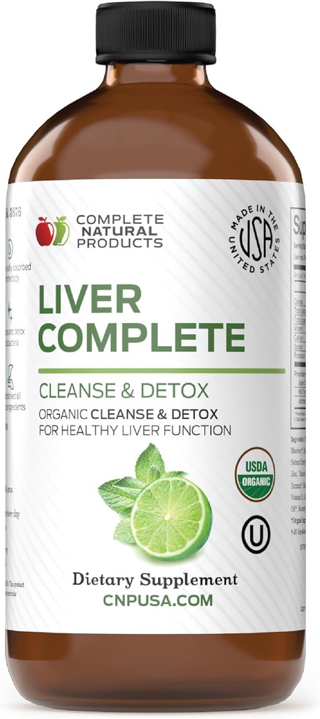 Liver Complete 16oz Support Liquid – Milk Thistle, Chanca Piedra & Dandelion Root – Herbal Cleanse Supplement – Non-GMO, Organic Ingredients 2